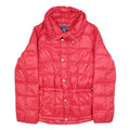 RALPH LAUREN Womens Red Nylon Quilted Jacket S Zip Casual Lightweight Outerwear