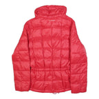 RALPH LAUREN Womens Red Nylon Quilted Jacket S Zip Casual Lightweight Outerwear