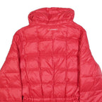 RALPH LAUREN Womens Red Nylon Quilted Jacket S Zip Casual Lightweight Outerwear