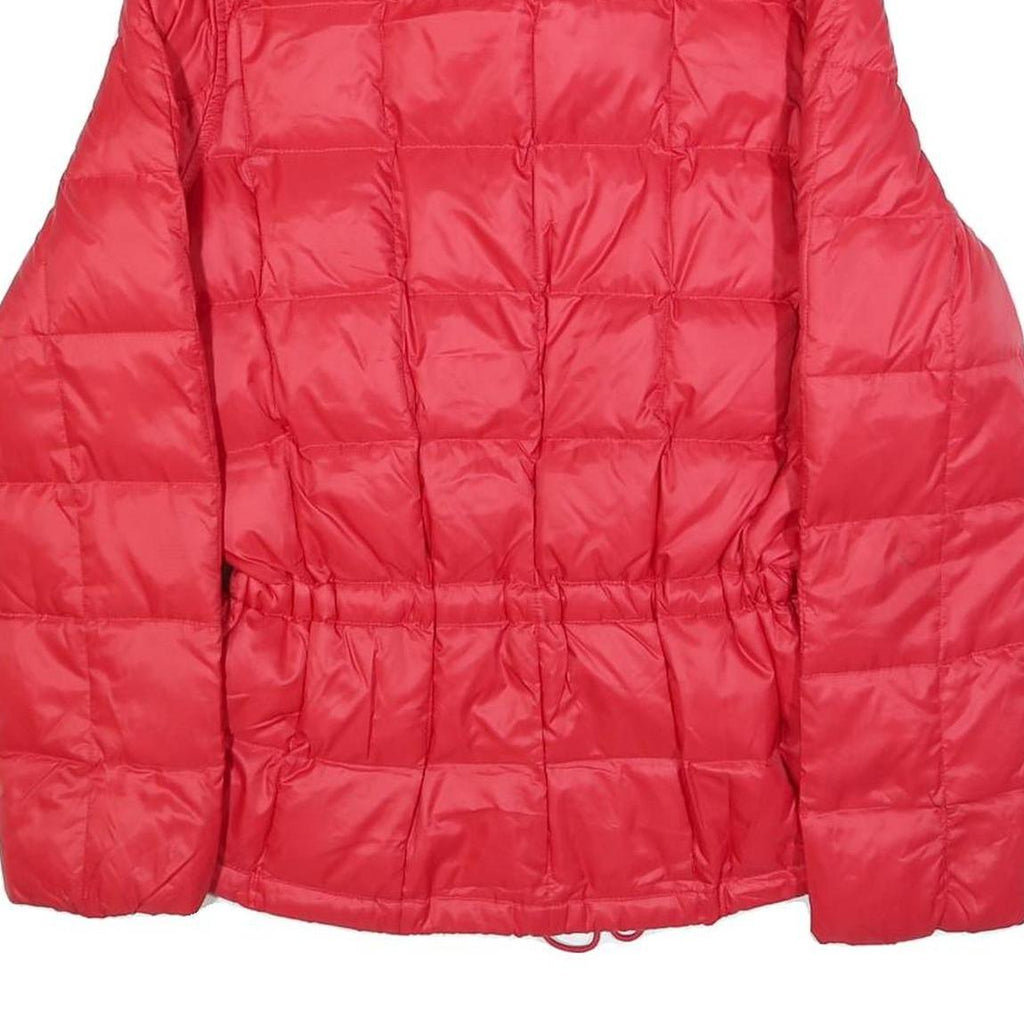 RALPH LAUREN Womens Red Nylon Quilted Jacket S Zip Casual Lightweight Outerwear