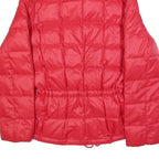 RALPH LAUREN Womens Red Nylon Quilted Jacket S Zip Casual Lightweight Outerwear