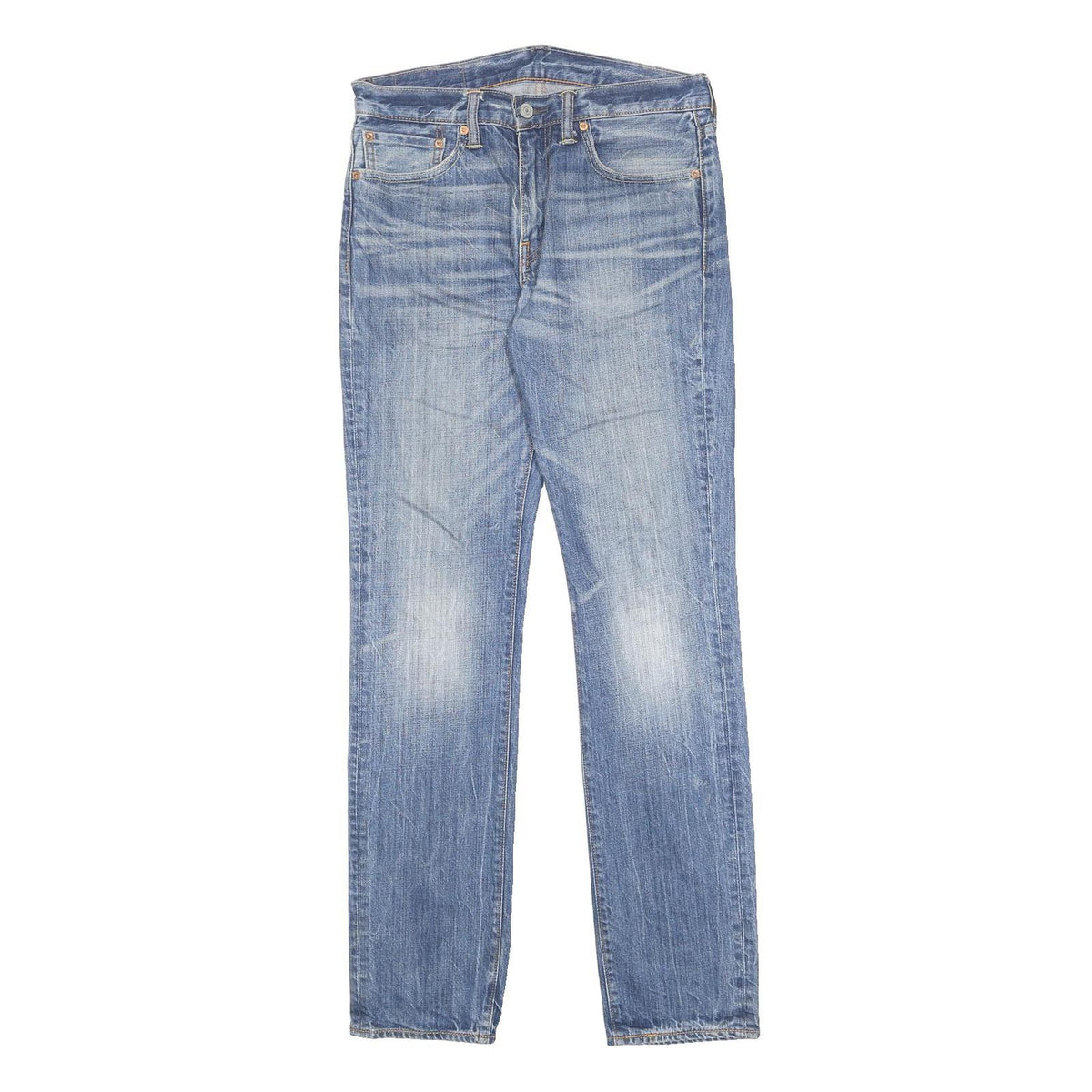 LEVI'S 511 Mens Slim Blue Denim Medium W31 L34 Slim Fit Zip Jeans