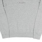 CHAMPION Womens Grey Crew Neck M Logo Cotton Blend Sweatshirt Pullover