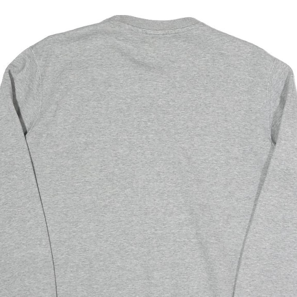 CHAMPION Womens Grey Crew Neck M Logo Cotton Blend Sweatshirt Pullover