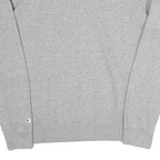 CHAMPION Womens Grey Crew Neck M Logo Cotton Blend Sweatshirt Pullover
