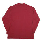 RUSSELL ATHLETIC Mens Red Long Sleeve Crew Neck Cotton T-Shirt XL Plain