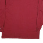 RUSSELL ATHLETIC Mens Red Long Sleeve Crew Neck Cotton T-Shirt XL Plain