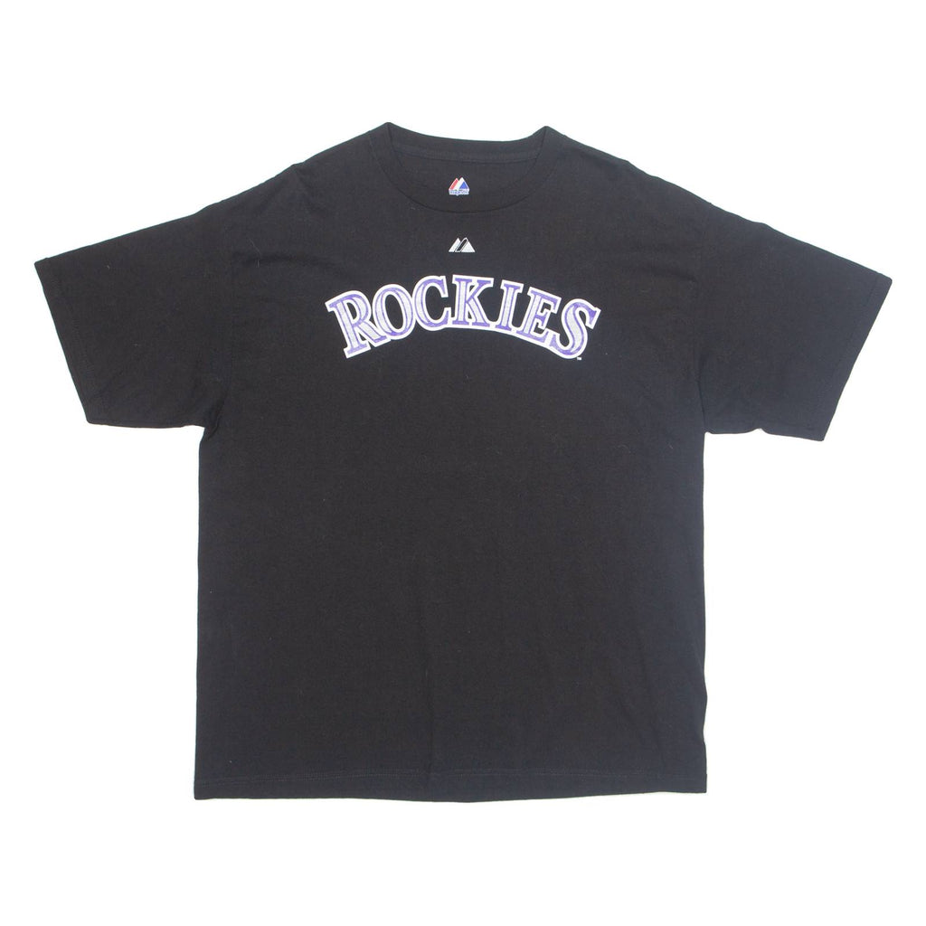 MAJESTIC Colorado Rockies '19 Johnson Mens T-Shirt Black USA XL