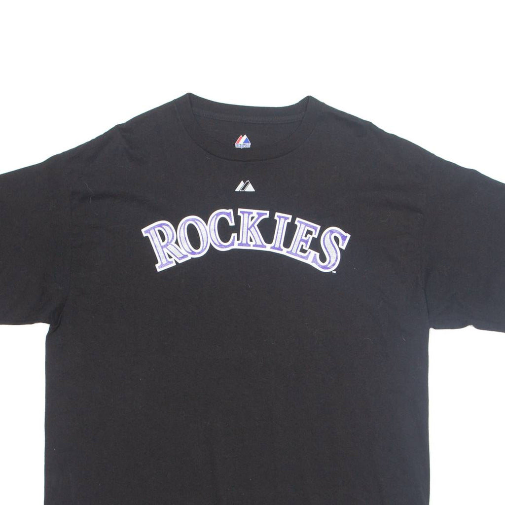 MAJESTIC Colorado Rockies '19 Johnson Mens T-Shirt Black USA XL