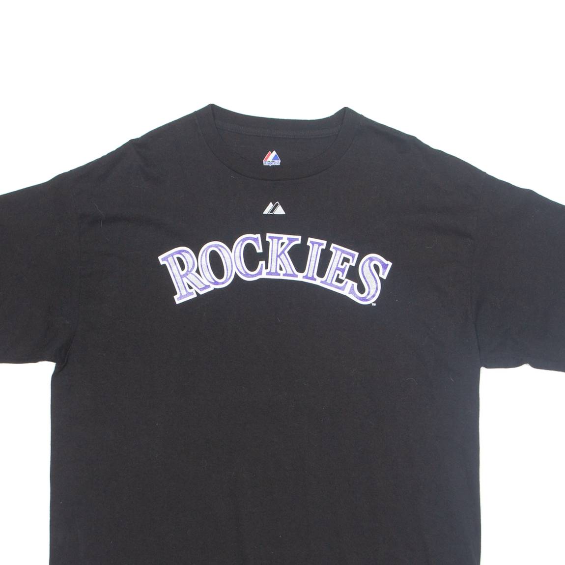 MAJESTIC Colorado Rockies '19 Johnson Mens T-Shirt Black USA XL