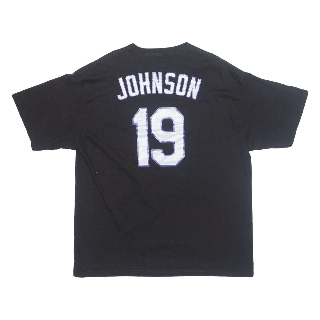 MAJESTIC Colorado Rockies '19 Johnson Mens T-Shirt Black USA XL