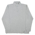 CHAPS Mens Jumper Grey 1/4 Zip Tight Knit M
