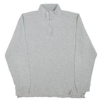 CHAPS Mens Jumper Grey 1/4 Zip Tight Knit M