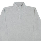 CHAPS Mens Jumper Grey 1/4 Zip Tight Knit M