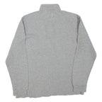 CHAPS Mens Jumper Grey 1/4 Zip Tight Knit M