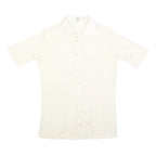 LIBERTO Mens White Shirt S Polyester Blend Short Sleeve Pocket Casual