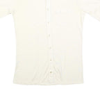 LIBERTO Mens White Shirt S Polyester Blend Short Sleeve Pocket Casual