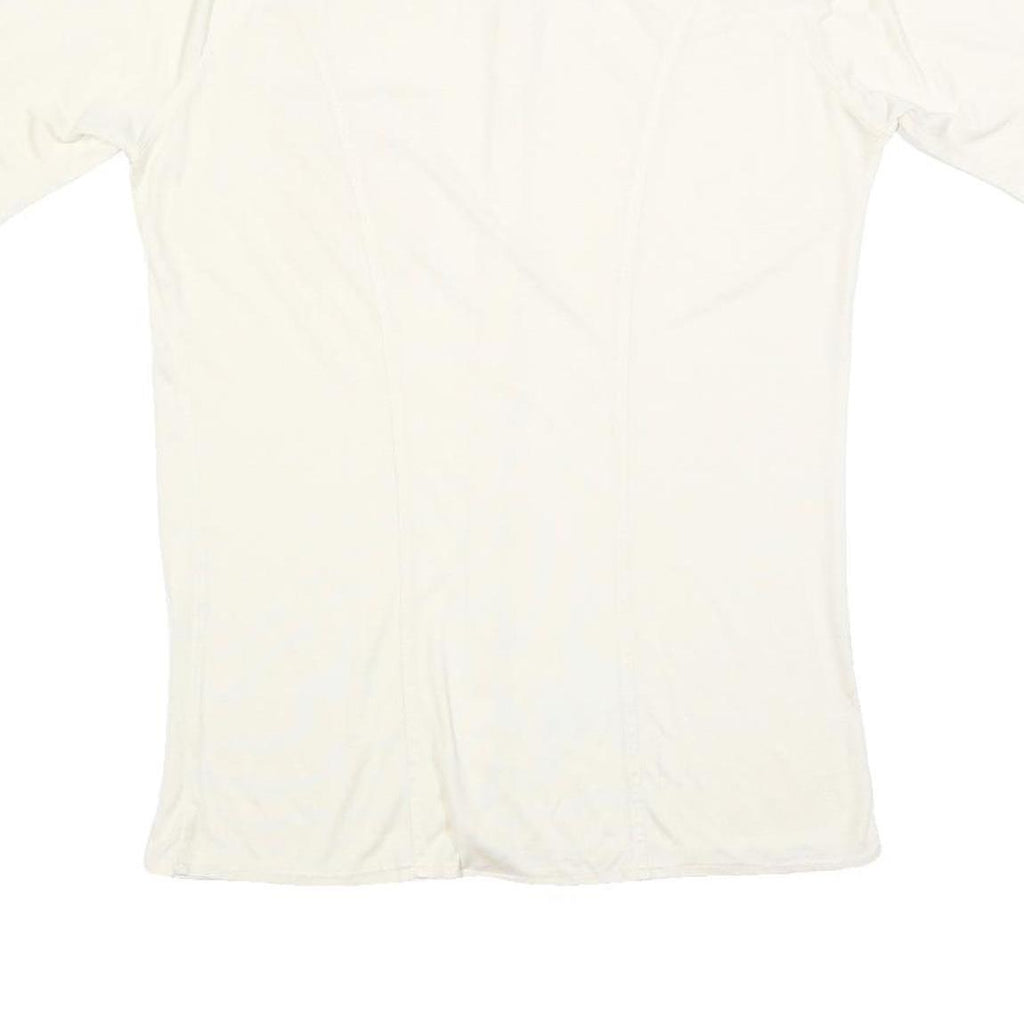 LIBERTO Mens White Shirt S Polyester Blend Short Sleeve Pocket Casual