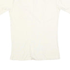 LIBERTO Mens White Shirt S Polyester Blend Short Sleeve Pocket Casual
