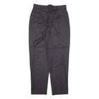 CAROLL PARIS Pleated Womens Trousers Grey Regular Tapered Wool W29 L30