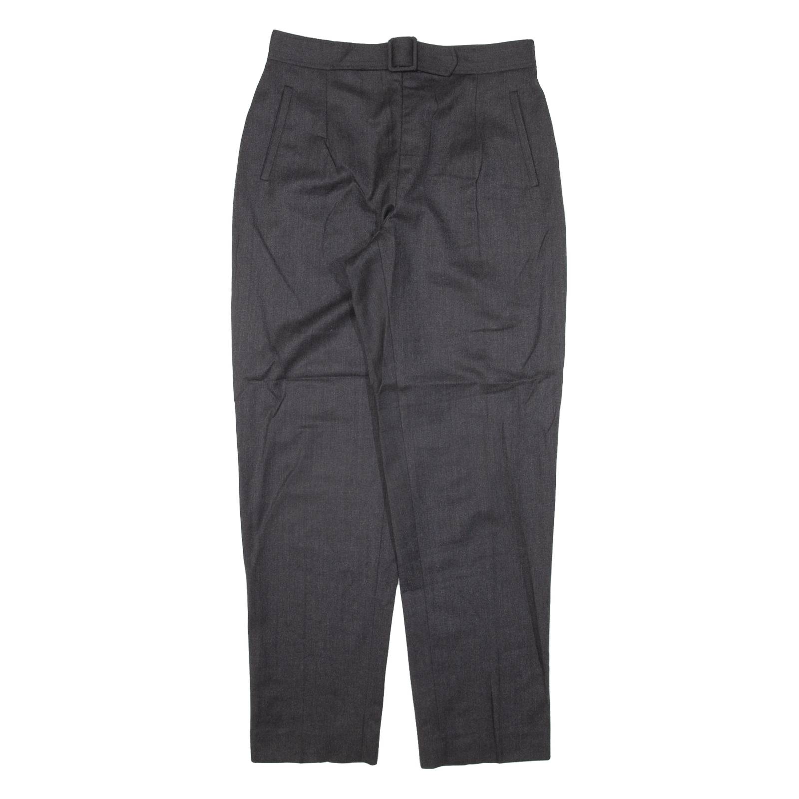 CAROLL PARIS Pleated Womens Trousers Grey Regular Tapered Wool W29 L30