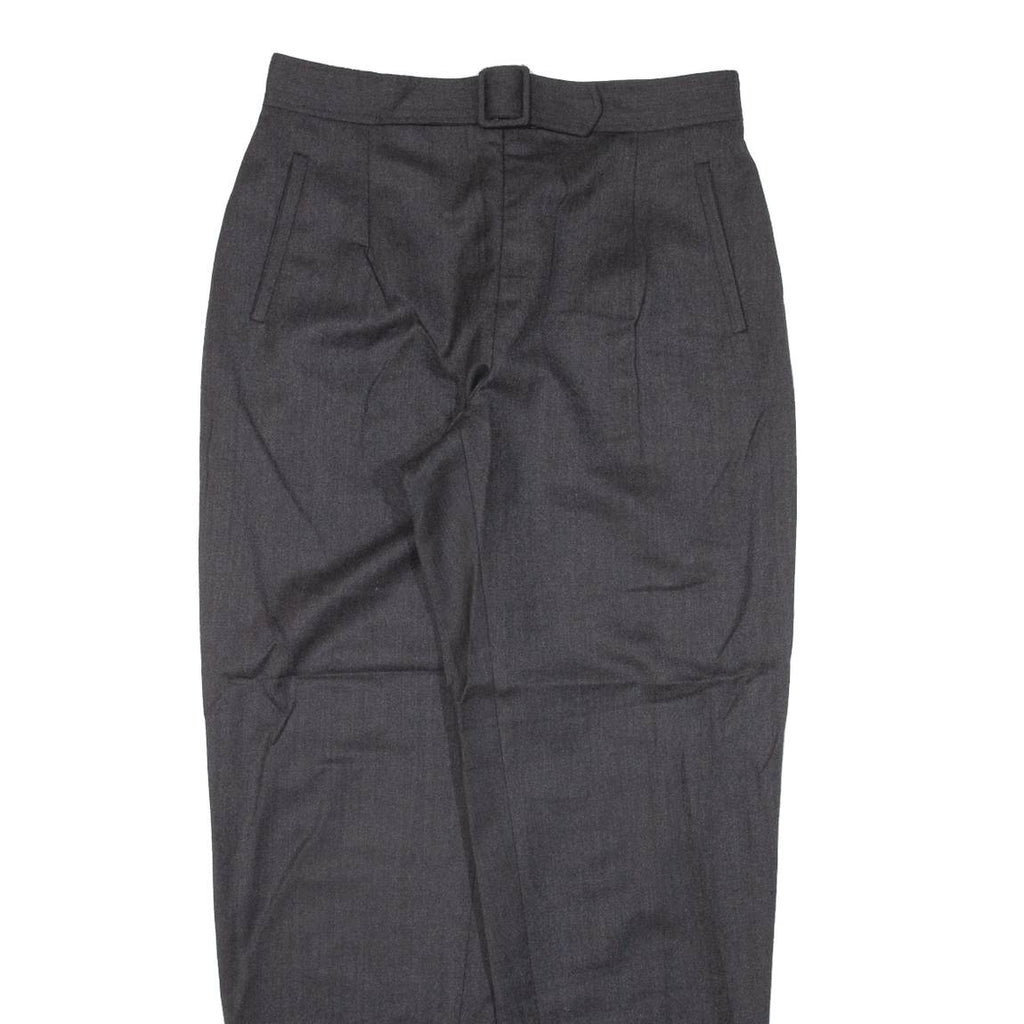 CAROLL PARIS Pleated Womens Trousers Grey Regular Tapered Wool W29 L30