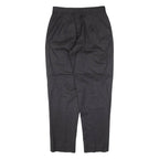 CAROLL PARIS Pleated Womens Trousers Grey Regular Tapered Wool W29 L30