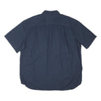 CARHARTT Mens Blue Cotton Blend Short Sleeve Shirt 2XL Button Detail Workwear
