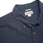 CARHARTT Mens Blue Cotton Blend Short Sleeve Shirt 2XL Button Detail Workwear