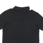 TOMMY HILFIGER Mens Black Short Sleeve Plain XL Cotton Blend Polo Shirt