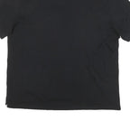 TOMMY HILFIGER Mens Black Short Sleeve Plain XL Cotton Blend Polo Shirt