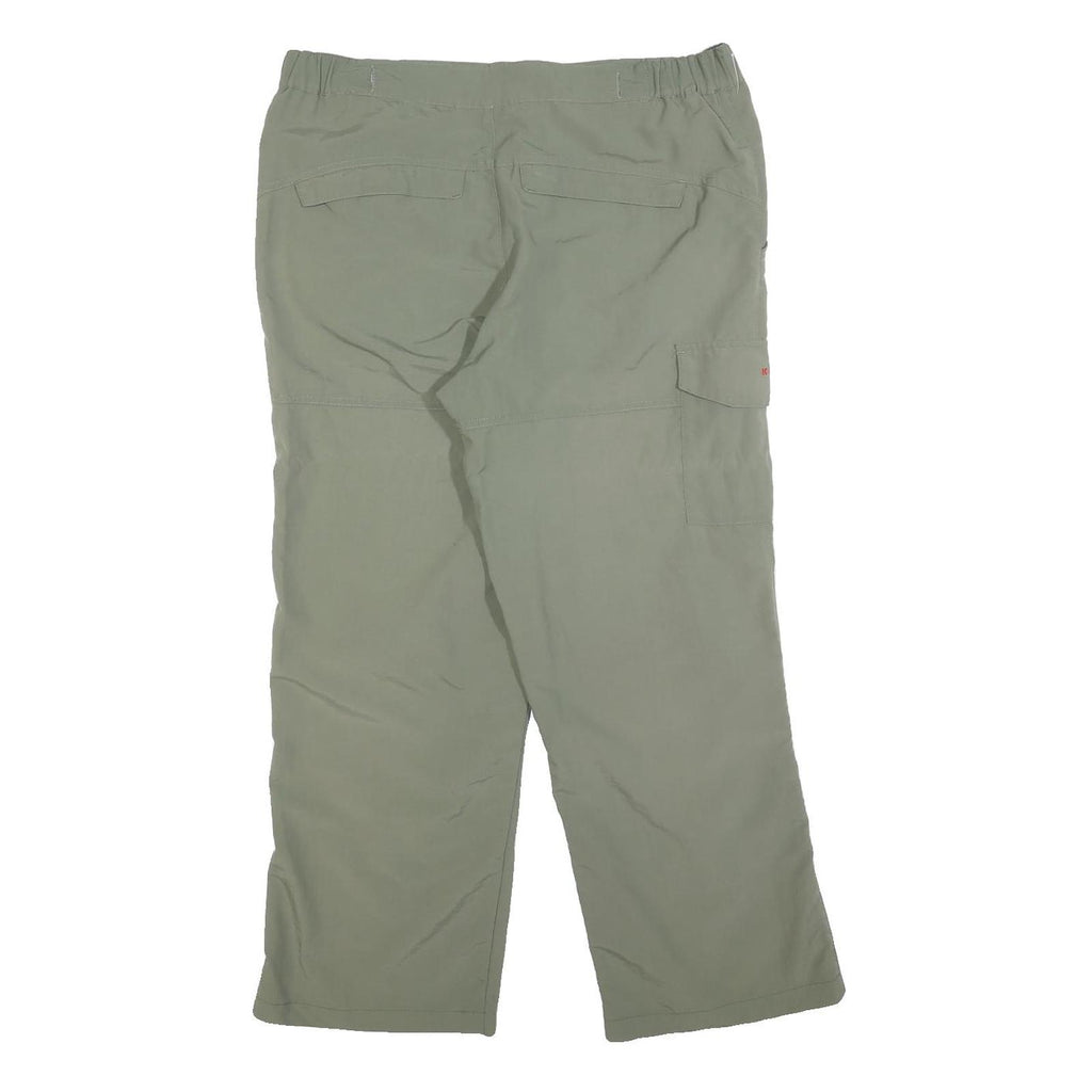 KTEC Mens Polyester Blend Green Regular Straight Trousers W34 L27 Casual Outdoor