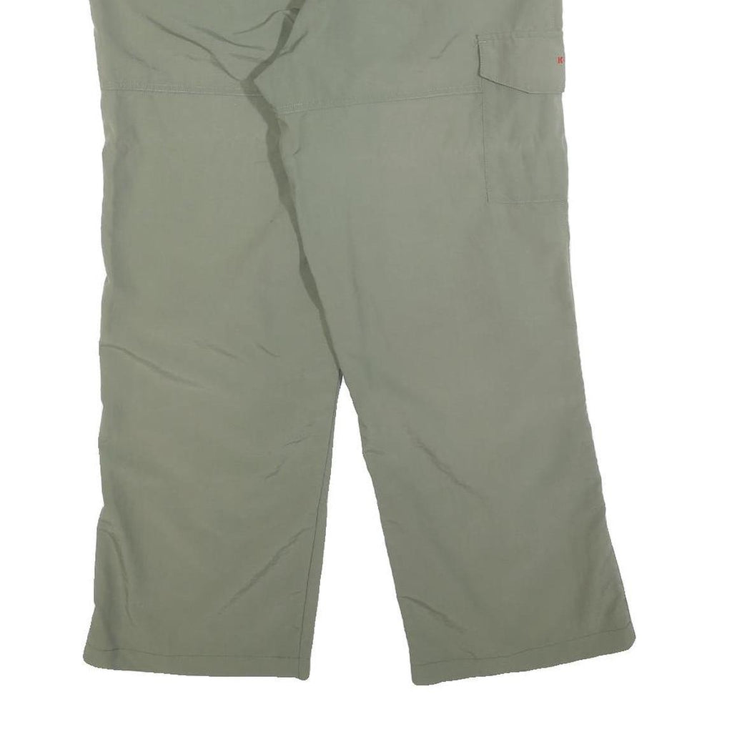 KTEC Mens Polyester Blend Green Regular Straight Trousers W34 L27 Casual Outdoor