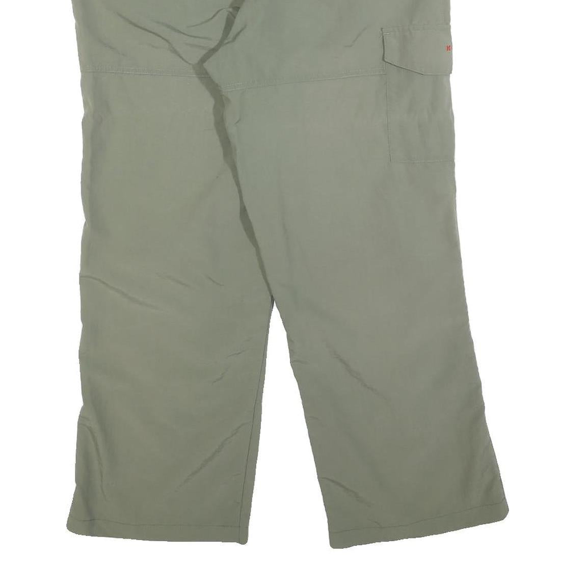 KTEC Mens Polyester Blend Green Regular Straight Trousers W34 L27 Casual Outdoor