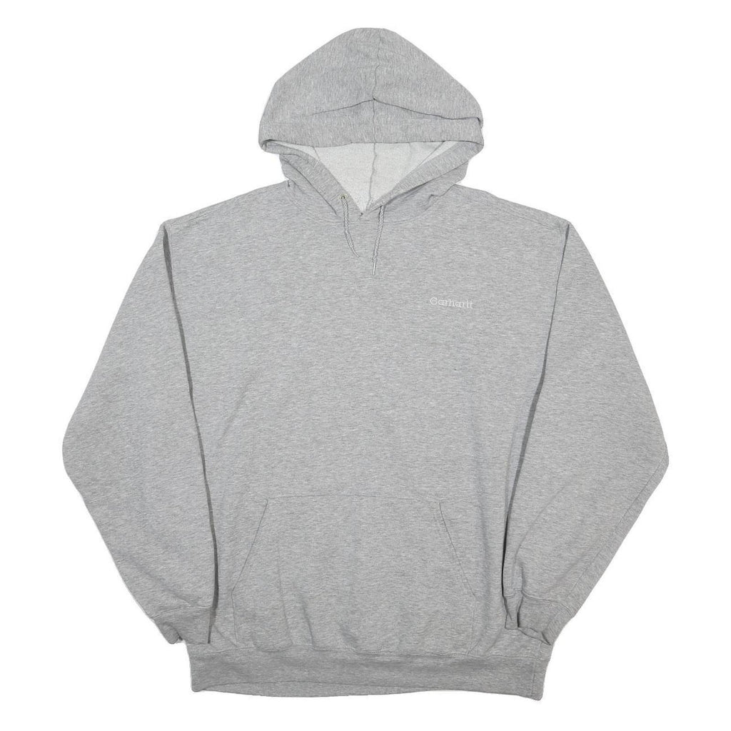 CARHARTT Mens Grey Pullover Hoodie XL Branded Cotton Casual Sweatshirt
