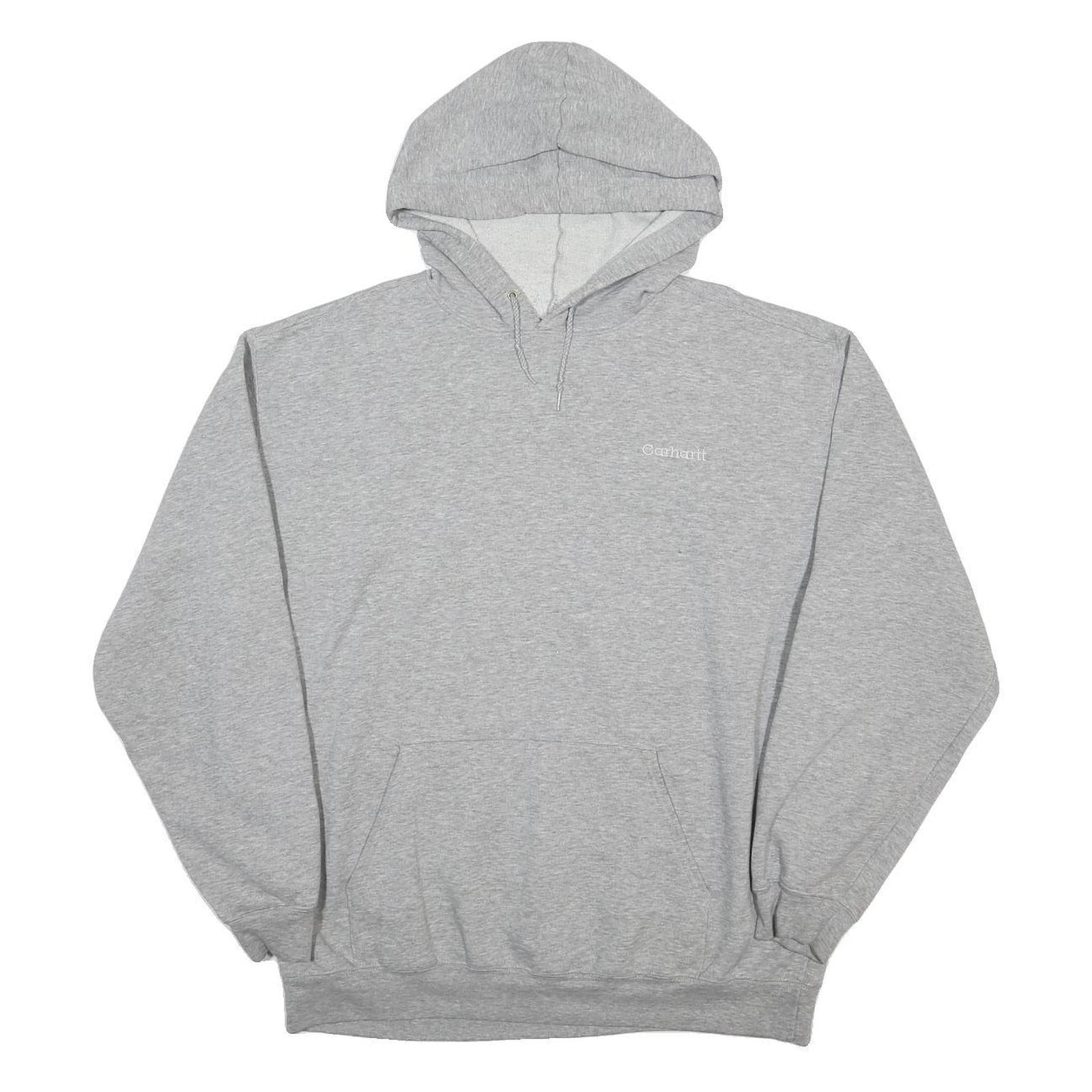 CARHARTT Mens Grey Pullover Hoodie XL Branded Cotton Casual Sweatshirt