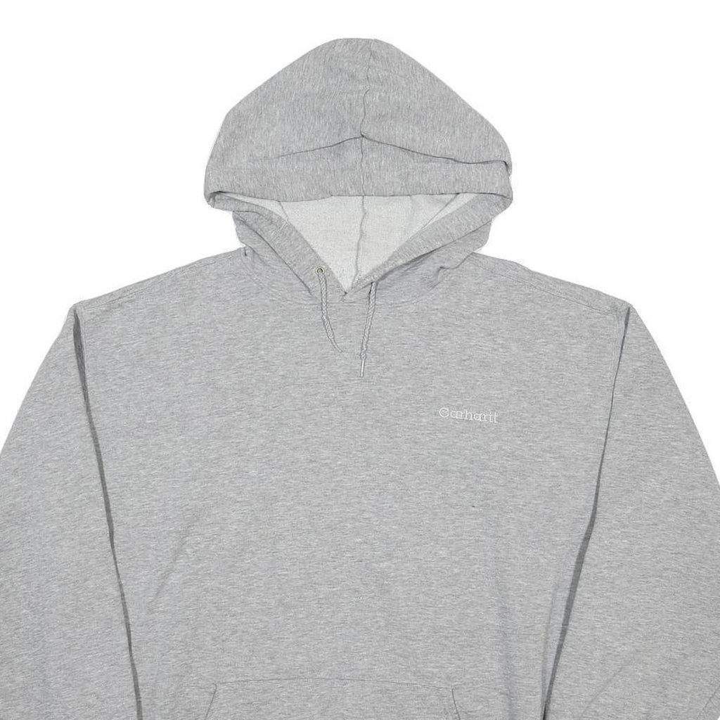 CARHARTT Mens Grey Pullover Hoodie XL Branded Cotton Casual Sweatshirt