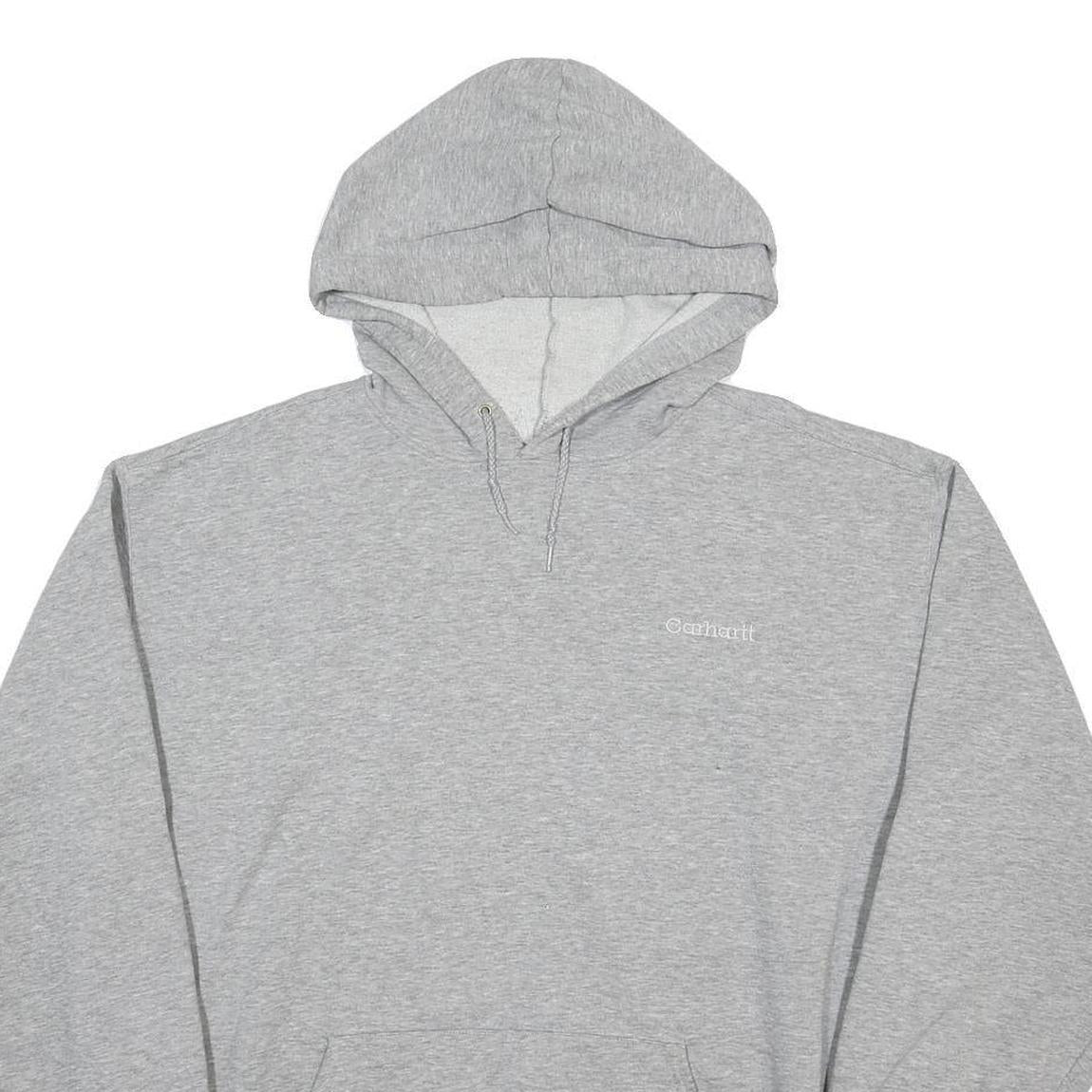 CARHARTT Mens Grey Pullover Hoodie XL Branded Cotton Casual Sweatshirt