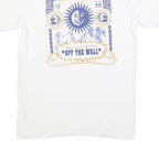 VANS Mens White Blue and Yellow Graphic T-Shirt S Short Sleeve Crew Neck Off The