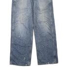 CARHARTT Mens Jeans Blue Regular Straight Denim Light W36 L30 Zip Cotton Blend