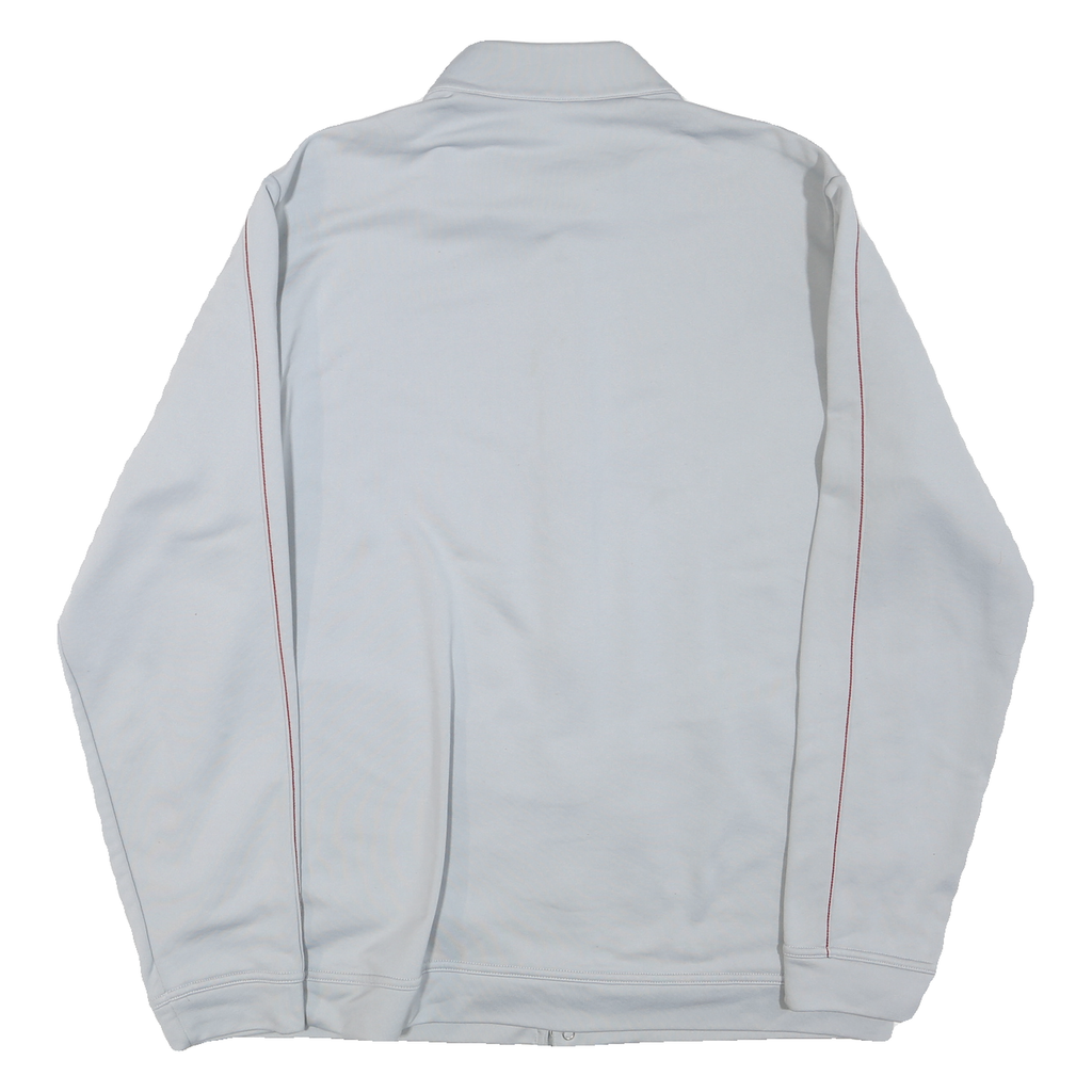 ADIDAS Mens White & Pink Logo Track Jacket XL Polyester Blend Zip Casual