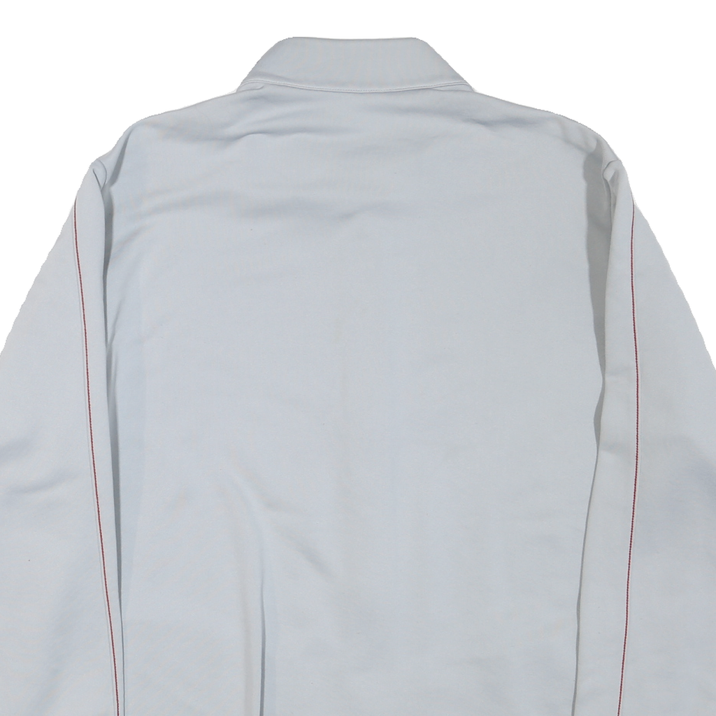 ADIDAS Mens White & Pink Logo Track Jacket XL Polyester Blend Zip Casual