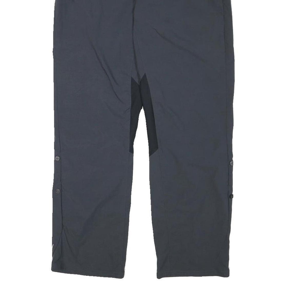 ADIDAS Womens Regular Fit Black Polyester Blend Trousers W30 L30 Zip Pockets