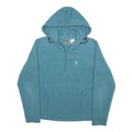 THE NORTH FACE Womens Blue 1/4 Zip Hooded Hoodie L Fleece Outdoor