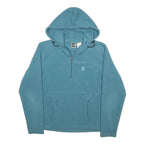 THE NORTH FACE Womens Blue 1/4 Zip Hooded Hoodie L Fleece Outdoor