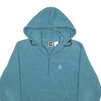 THE NORTH FACE Womens Blue 1/4 Zip Hooded Hoodie L Fleece Outdoor