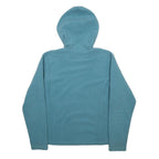 THE NORTH FACE Womens Blue 1/4 Zip Hooded Hoodie L Fleece Outdoor