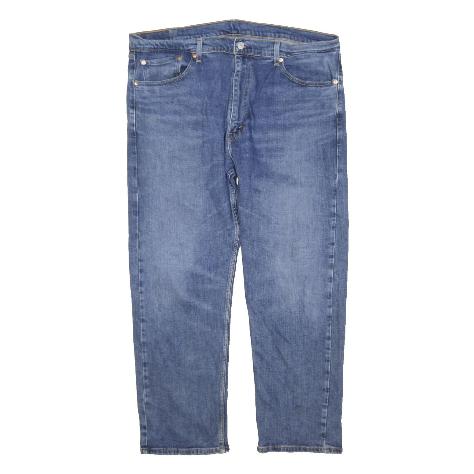 LEVI'S 505 Mens Jeans Blue Regular Straight Denim Medium W40 L41 Classic Cut Zip