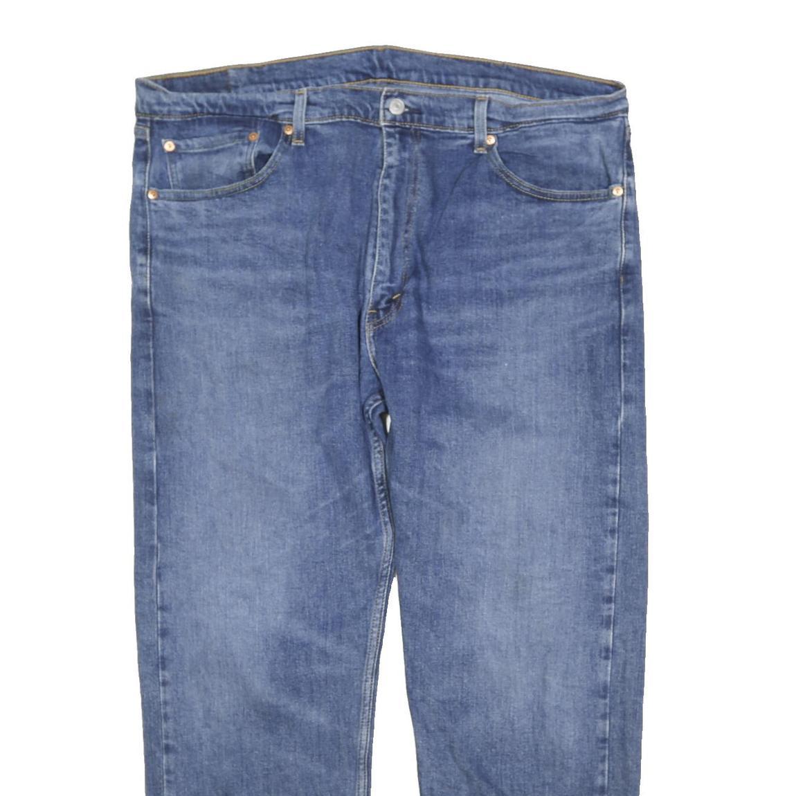 LEVI'S 505 Mens Jeans Blue Regular Straight Denim Medium W40 L41 Classic Cut Zip