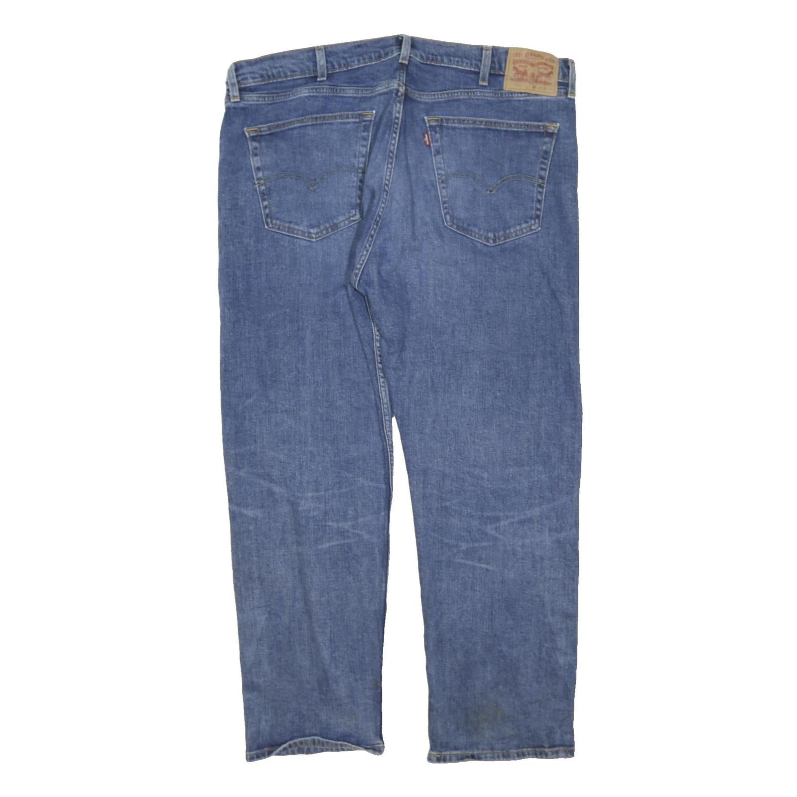 LEVI'S 505 Mens Jeans Blue Regular Straight Denim Medium W40 L41 Classic Cut Zip